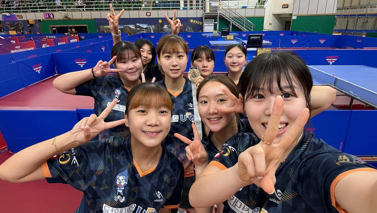 KTTA AWARDS 2025 Excellent Organization Award and Excellent Leader Award, Incheon National University Table Tennis Team 대표이미지